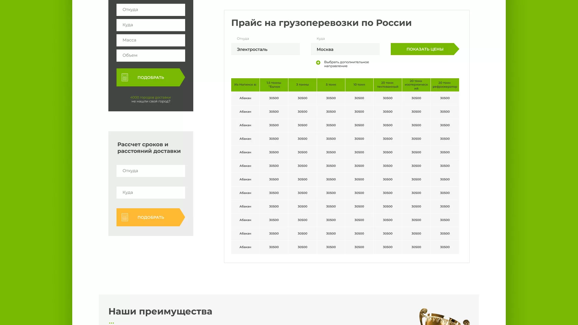Разработка логотипа и сайта компании «Инком-Логистика» в Урус-Мартане
