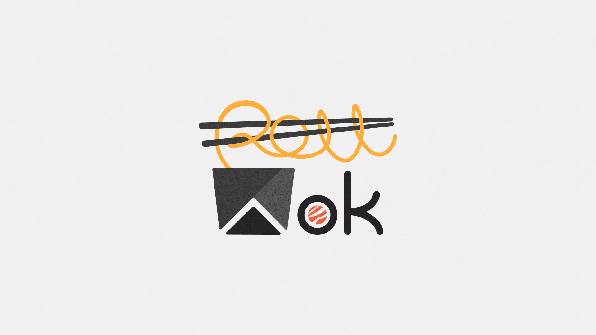 Разработка логотипа суши-бара «Roll Wok Club» в Урус-Мартане