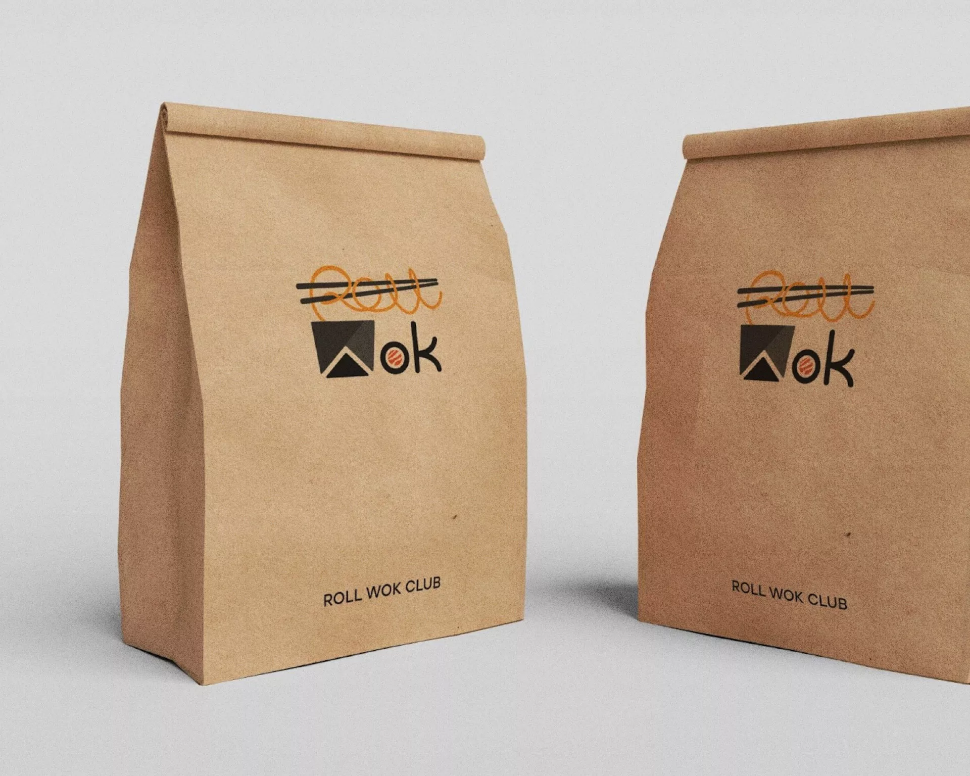 Создание дизайна упаковки суши-бара «Roll Wok Club» в Урус-Мартане