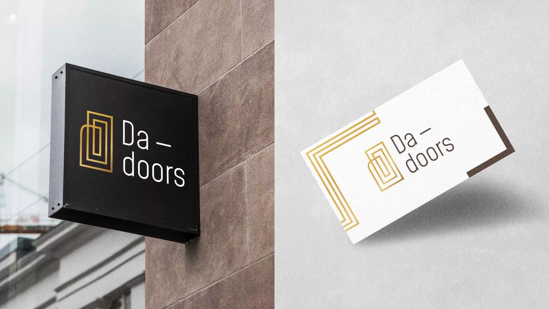 Разработка логотипа для компании «DA-DOORS» в Урус-Мартане